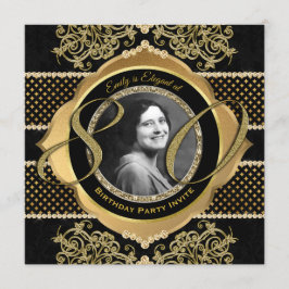 80e verjaardag 80e gouddiamantfoto Lijst Kaart