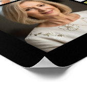 80e verjaardag 92 foto's zwart goud gejuich voor h poster (Hoek)