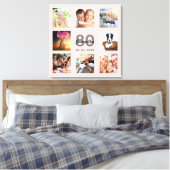 80e verjaardag aangepaste foto collage roos gouden canvas afdruk (Insitu (Slaapkamer))