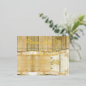 80e verjaardag Aangepaste uitnodiging Koffievlekke (Staand Voorkant)