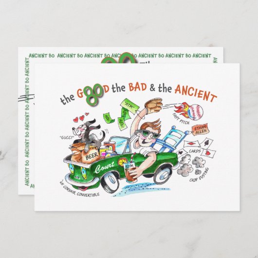 80e verjaardag - Aankondiging van de Aangepaste ka (Voorkant / Achterkant)