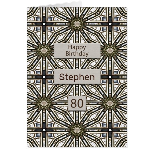 80e verjaardag Abstract Mandala Design (Voorkant)