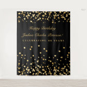 80e verjaardag achtergrond, Photobooth achtergrond Wandkleed (Voorkant)