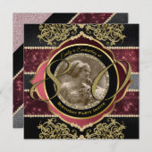 80e Verjaardag Achttigste Gouden Ruby Pareltjes Fo Kaart (Voorkant / Achterkant)