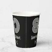 80e verjaardag — Art Deco Geïnspireerde look "80"  Papieren Bekers (Rechts)