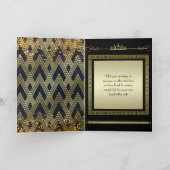 80e verjaardag Art Deco Gold Black Grote Gatsby Kaart (Binnen)