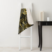 80e verjaardag Art Deco Gold Black Grote Gatsby Sherpa Deken (In situ)