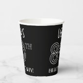 80e verjaardag: Art Deco Style + aangepaste naam Papieren Bekers (Links)
