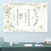 80e verjaardag banner april geboortebloem margriet (Beurs)