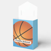 80e verjaardag 🏀 Basketbal Afbeelding Monogram Bedankdoosjes (Geopend)