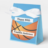80e verjaardag 🏀 Basketbal Afbeelding Monogram Bedankdoosjes (Voorkant Zijde)