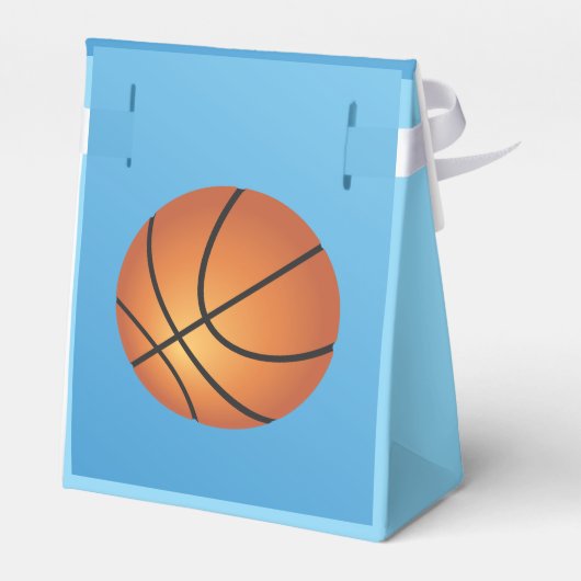 80e verjaardag 🏀 Basketbal Afbeelding Monogram Bedankdoosjes (Achterkant)