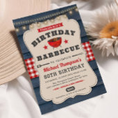 80e verjaardag BBQ Zomer Barbecue Party Uitnodigin Kaart