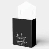 80e verjaardag Bedankt Roos Gold Glitter Script Bedankdoosjes (Geopend)