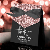 80e verjaardag Bedankt Roos Gold Glitter Script Bedankdoosjes