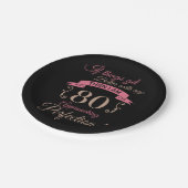 80e verjaardag beter met leeftijd papieren bordje (Gekanteld)