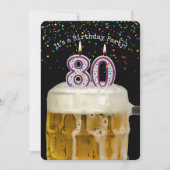 80e verjaardag Bierfeest Kaart (Voorkant)
