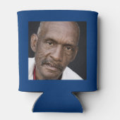 80e verjaardag Blauw Goud Foto Sjabloon Blikjeskoeler (Achterkant)