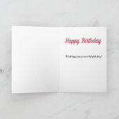 80e Verjaardag Bloemen  Foto Kaart (Binnen)