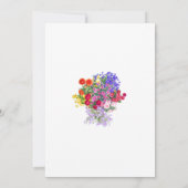 80e verjaardag bloemenmodern Save The Date Kaart (Achterkant)