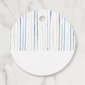 80e verjaardag Bloemennummer Kustblauwe Partij Bedankjes Labels (Achterkant)