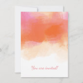 80e verjaardag Blush Pink Waterverf Kaart (Achterkant)