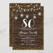 80e verjaardag Boho Floral Birthday Kaart (Voorkant / Achterkant)