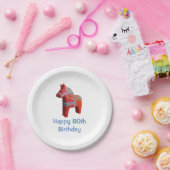 80e verjaardag Bord van het paardenpapier van Dala (Feest)