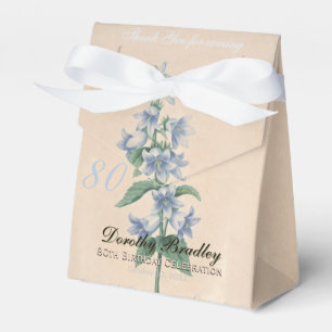 80e verjaardag Botanische Campanula Hartelijk dank Bedankdoosjes