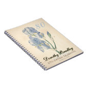 80e verjaardag Botanische Irises Guest Book Notitieboek (Rechterzijde)
