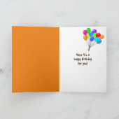 80e verjaardag bruine poedel op teenwilgen kaart (Binnen)