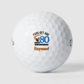 80e verjaardag cadeau voor stiefvader - Cool Golfe Golfballen (Voorkant)