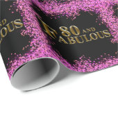 80e verjaardag cadeaupapier (Rol Hoek)