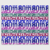 80e verjaardag _ cadeaupapier (Vlak)