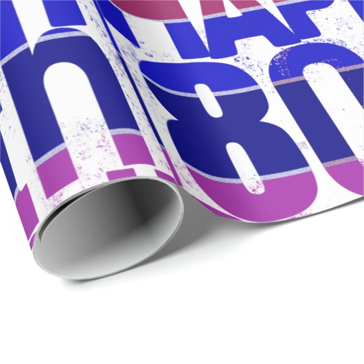 80e verjaardag _ cadeaupapier (Rol Hoek)