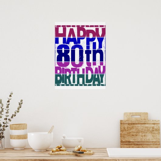 80e verjaardag_color poster (Keuken)