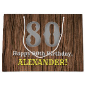 80e verjaardag: Country Westerne geïnspireerde loo Groot Cadeauzakje (Voorkant)