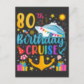 80e verjaardag Cruise B-Day Party Briefkaart (Voorkant)