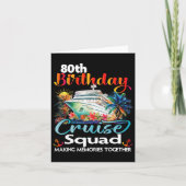 80e verjaardag Cruise Squad Vrienden Familievakant Kaart (Voorkant)