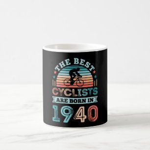80e verjaardag Cyclling Gift Best Cyclist, geboren Koffiemok