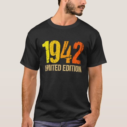 80e Verjaardag Dames Mannen 80 Jaar 1942 4 T-shirt (Voorkant)