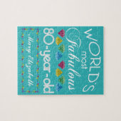 80e verjaardag De meest verbluffende kleurrijke ge Legpuzzel (Horizontaal)