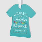 80e verjaardag De meest verbluffende kleurrijke ge Ornament (voorkant)