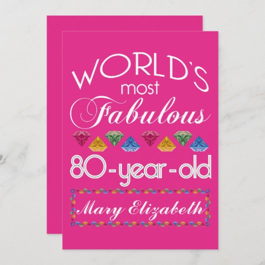 80e verjaardag De meest verbluffende kleurrijke Pa Kaart (Voorkant / Achterkant)