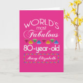 80e verjaardag De meest verbluffende kleurrijke Pa Kaart (Gele Bloem)