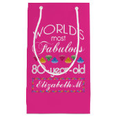 80e verjaardag De meest verbluffende kleurrijke Pa Klein Cadeauzakje (Voorkant)