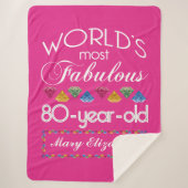 80e verjaardag De meest verbluffende kleurrijke Pa Sherpa Deken (Voorkant)