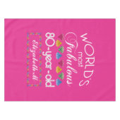 80e verjaardag De meest verbluffende kleurrijke Pa Tafelkleed (Voorkant (Horizontaal))