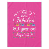 80e verjaardag De meest verbluffende kleurrijke Pa Tafelkleed (Voorkant)