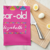 80e verjaardag De meest verbluffende kleurrijke Pa Theedoek (Quarter Fold)